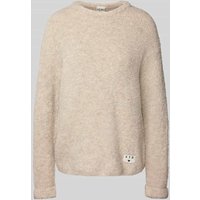 ICHI Relaxed Fit Pullover mit Woll-Anteil Modell 'Larisa' in Offwhite, Größe M von Ichi
