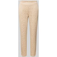 ICHI Slim Fit Sweatpants mit Ausbrenner-Effekt Modell 'Kate' in Beige, Größe M von Ichi