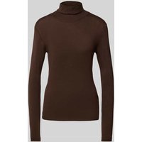 ICHI Strickpullover mit Rollkragen Modell 'MAFA' in Dunkelbraun, Größe XXL von Ichi