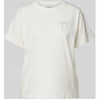 ICHI T-Shirt mit Applikation Modell 'NYNNA' in Weiss, Größe M von Ichi