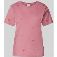 ICHI T-Shirt mit Motiv-Stitching Modell 'CAMINO' in Rosa, Größe S von Ichi