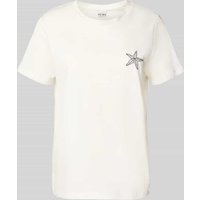 ICHI T-Shirt mit Motiv-Stitching Modell 'CAMINO' in Weiss, Größe XXL von Ichi