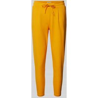 ICHI Tapered Fit Stoffhose mit verkürztem Schnitt Modell 'KATE' in Orange, Größe L von Ichi