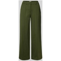 ICHI Wide Leg Stoffhose mit fixierten Bügelfalten Modell 'KATE' in Khaki, Größe XXL von Ichi