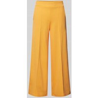 ICHI Wide Leg Stoffhose mit verkürztem Schnitt Modell 'KATE' in Orange, Größe S von Ichi