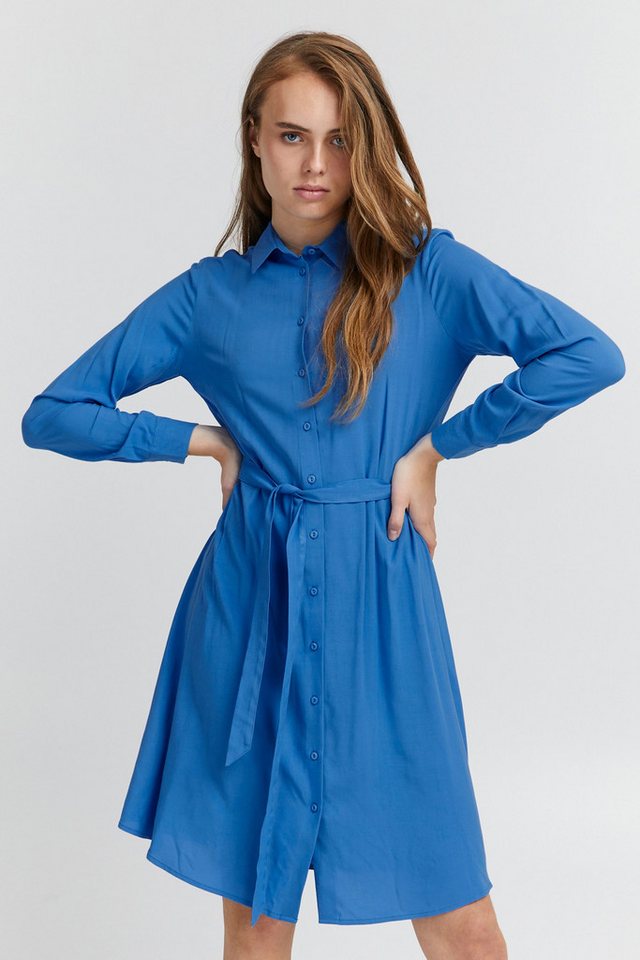 Ichi Blusenkleid IHMAIN DR - 20114548 Hemdblusenkleid mit Knopfleiste und Bindegürtel von Ichi