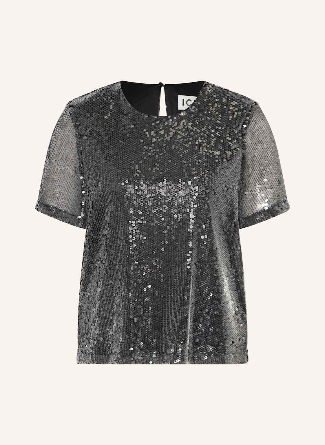 Ichi Blusenshirt Ihprinca Mit Pailletten silber von Ichi
