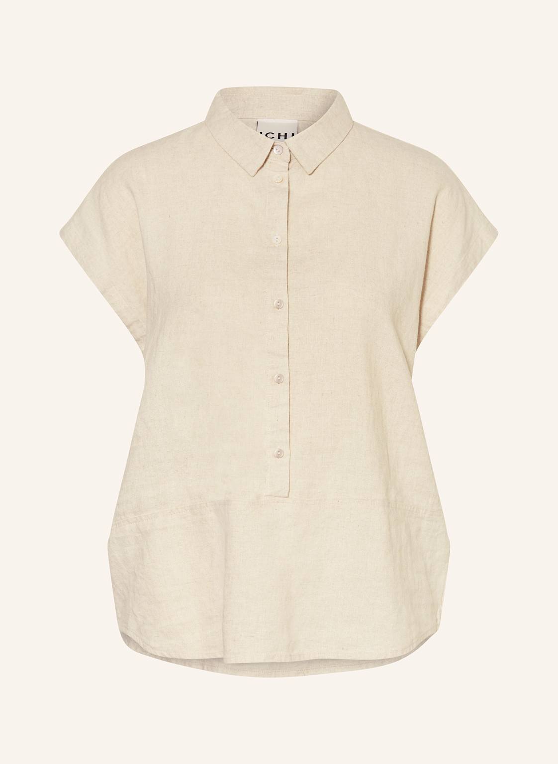 Ichi Blusentop Ihlinno Mit Leinen beige von Ichi