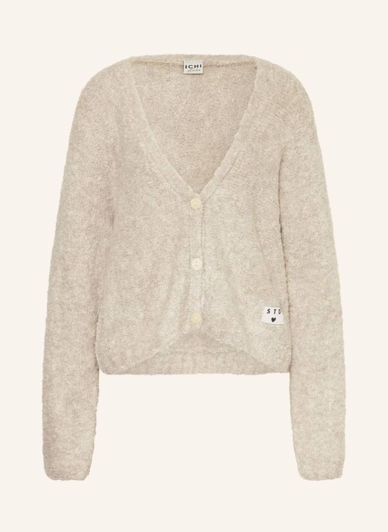 Ichi Bouclé-Strickjacke Ihblarisa weiss von Ichi