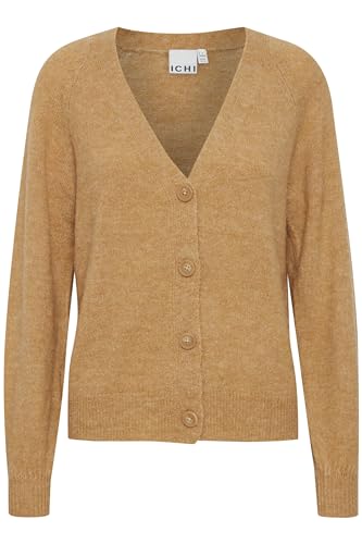 ICHI IHKAMARA CA3-20116948 Damen Strickjacke Cardigan Fein-Strick, Größe:M, Farbe:Curry (160928) von ICHI