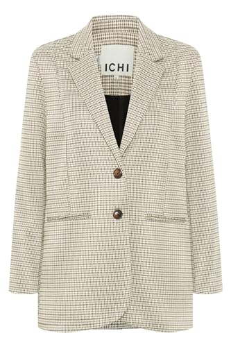 ICHI IHKATE Cameleon Oversize BL Damen Blazer Jackenblazer 70% Polyester, 28% Viskose, 2% Elasthan Loose fit, Größe:XL, Farbe:Sandshell (130907) von ICHI