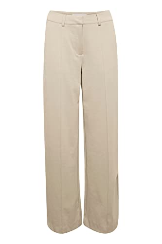 ICHI IHKATE SUS Office Wide PA Damen Hose Stoffhose mit Stretch gerader Schnitt, Größe:L, Farbe:Nomad (161212) von ICHI