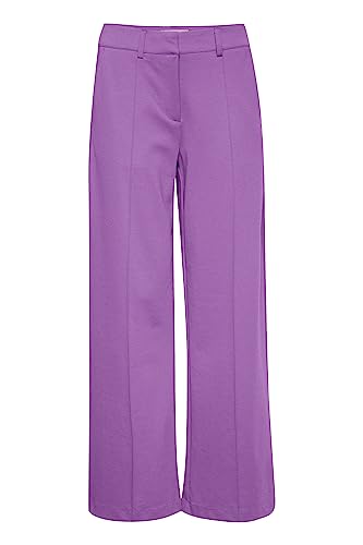 ICHI IHKATE SUS Office Wide PA Damen Hose Stoffhose mit Stretch gerader Schnitt, Größe:XL, Farbe:Chive Blossom (183634) von ICHI