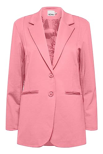 ICHI IHKATE SUS OVERSIZE BL Damen Blazer Longblazer Jacke Long-Blazer mit Knöpfen Stretch und Reverskragen, Größe:L, Farbe:Chateau Rose (172120) von ICHI