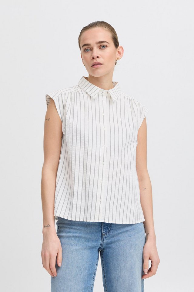 Ichi Kurzarmhemd Klassische Bluse von Ichi