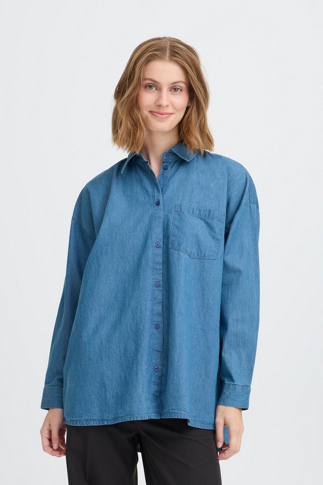 Ichi Langarmhemd Langarm-Hemd IHBALLO von Ichi