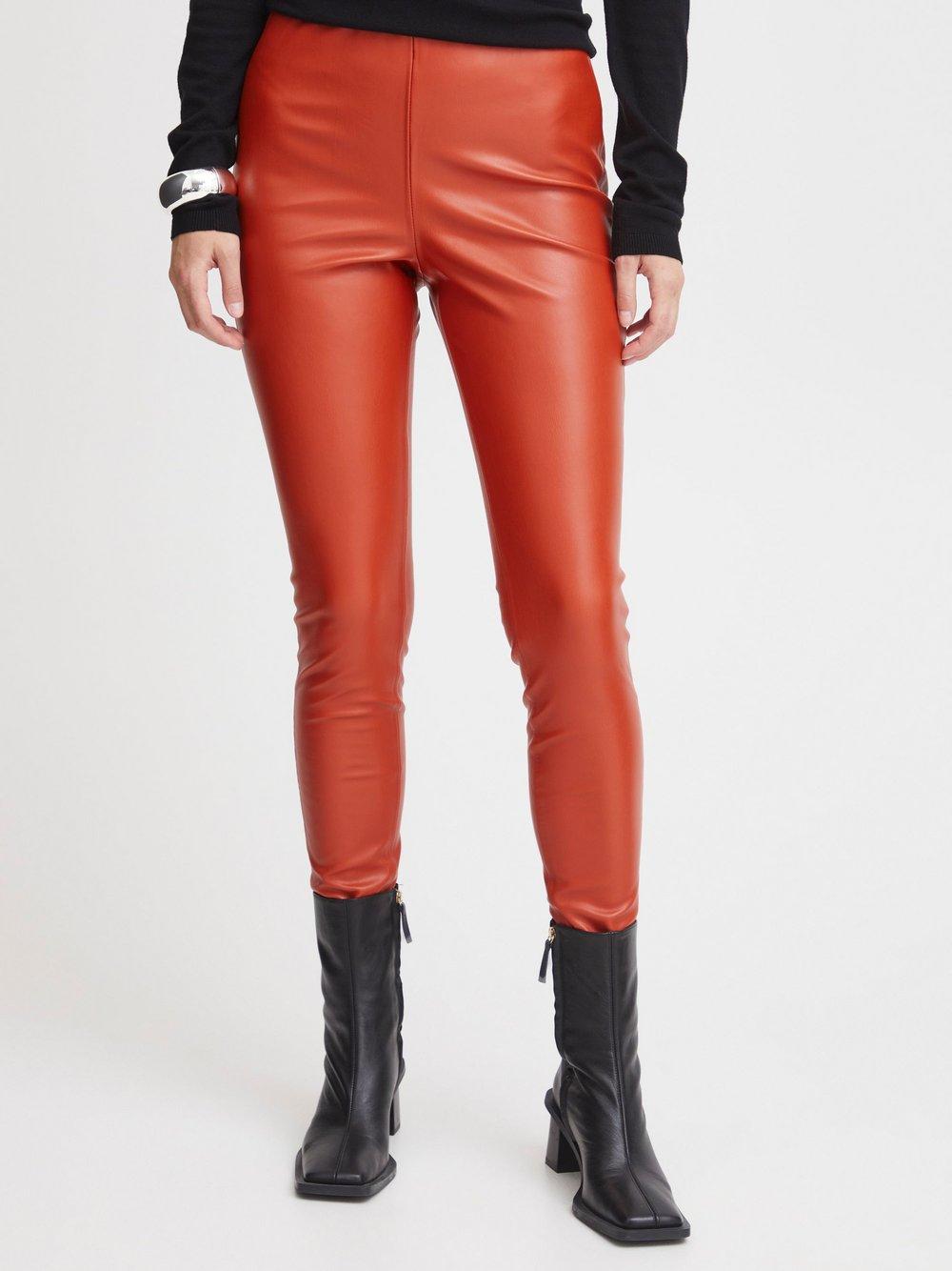 Ichi Lederimitathose Damen, orange von Ichi