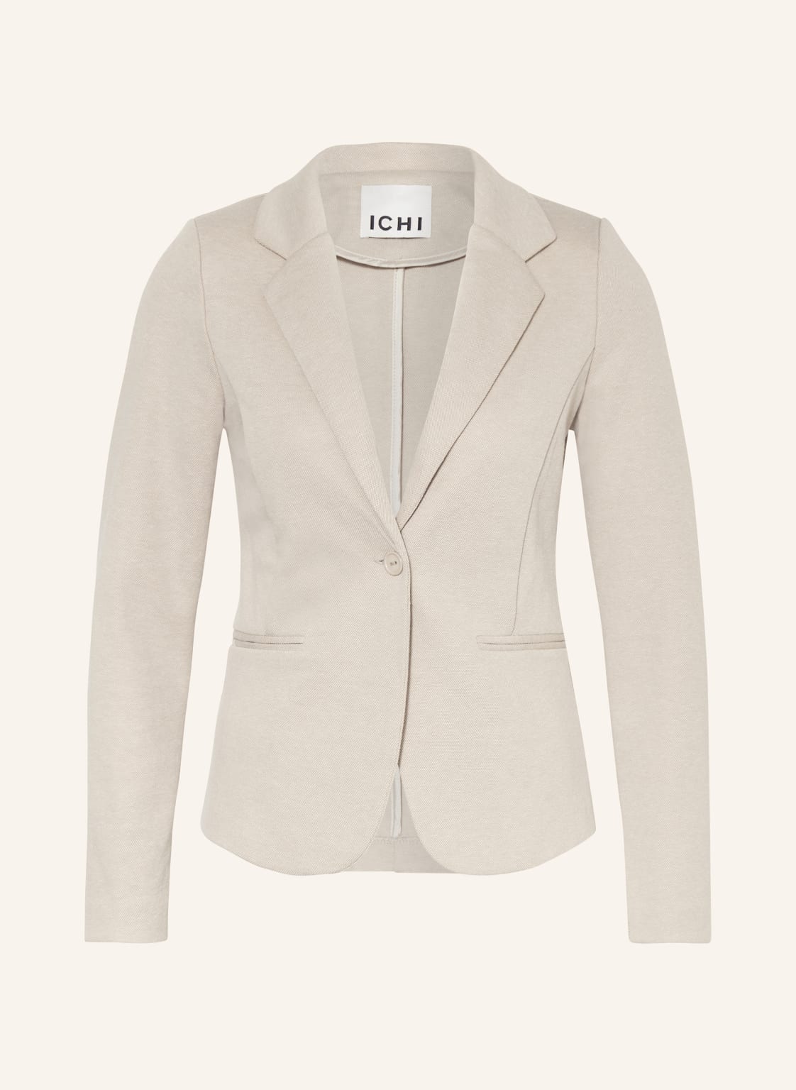 Ichi Piqué-Blazer Ihkate beige von Ichi