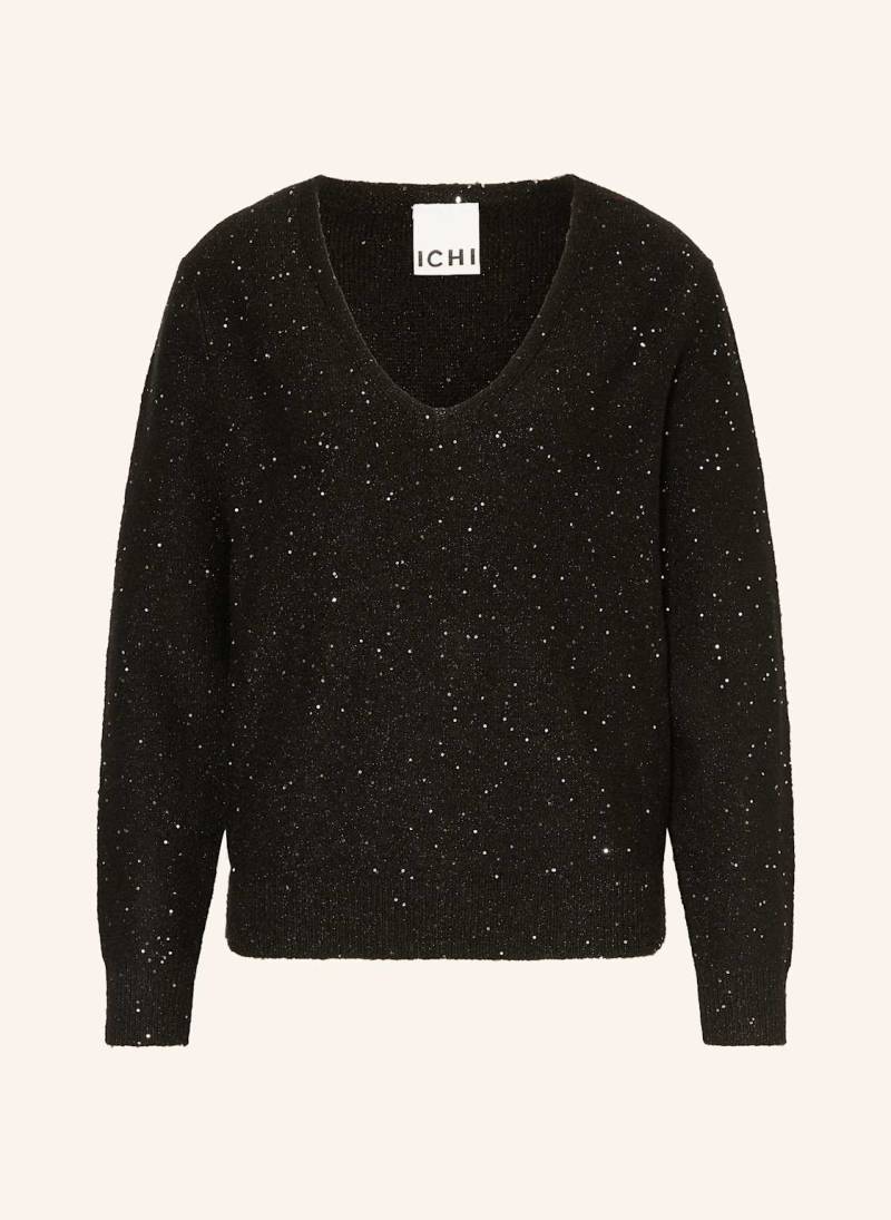 Ichi Pullover Ihdamian Mit Pailletten schwarz von Ichi