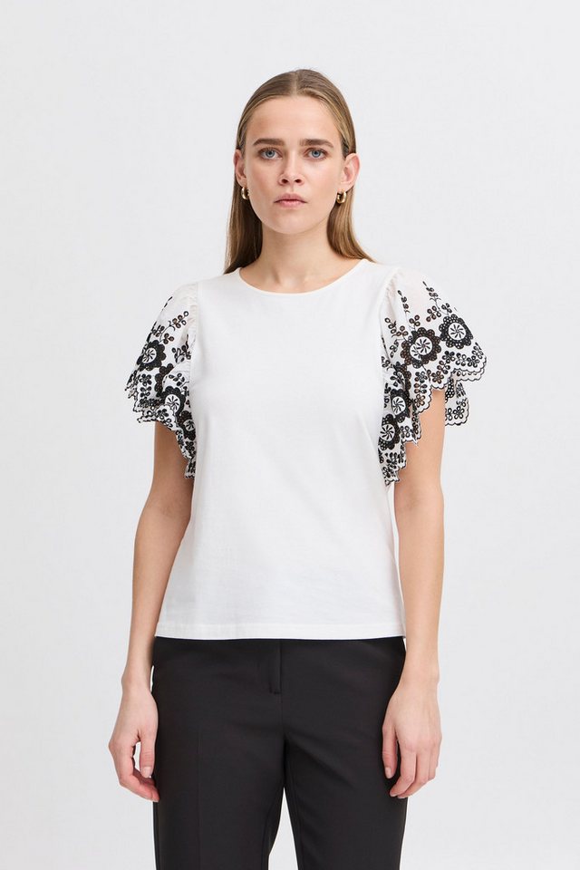 Ichi Rundhalsshirt IHMALUI Moderne Bluse mit Muster von Ichi