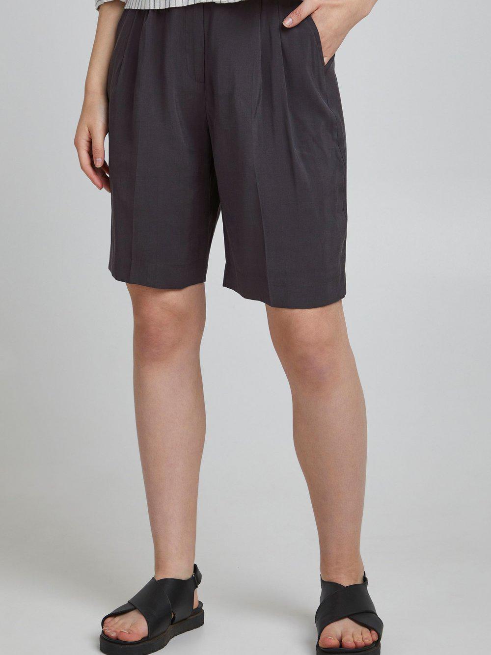 Ichi Shorts Damen Viskose, grau von Ichi