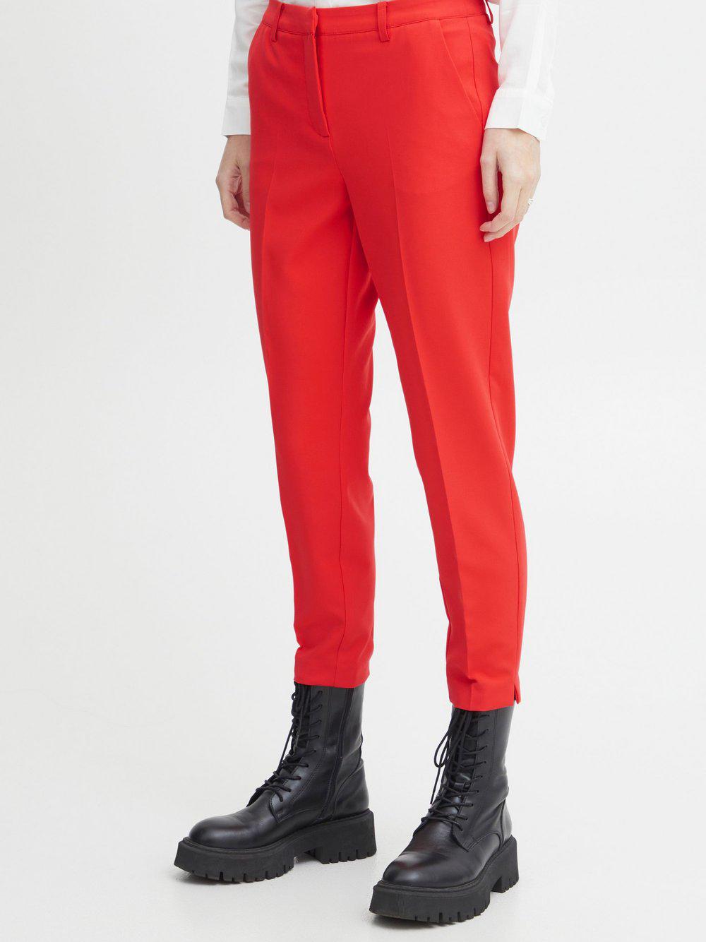 Ichi Stoffhose Damen, rot von Ichi