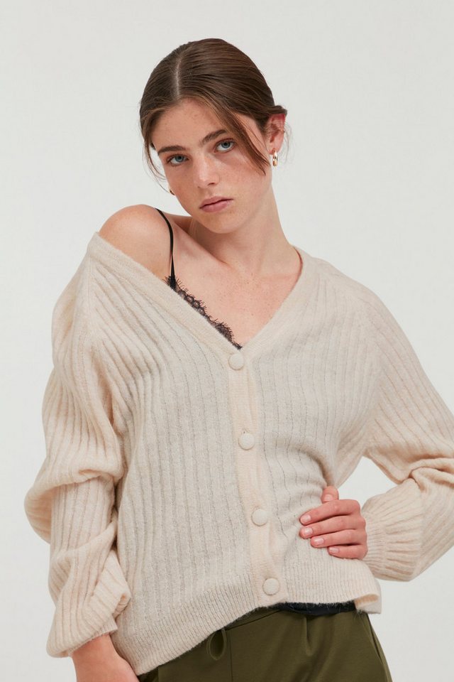 Ichi Strickjacke IHAMARA CA2 RIB - 20114674 gemütlicher Cardigan in Ripp-Optik von Ichi