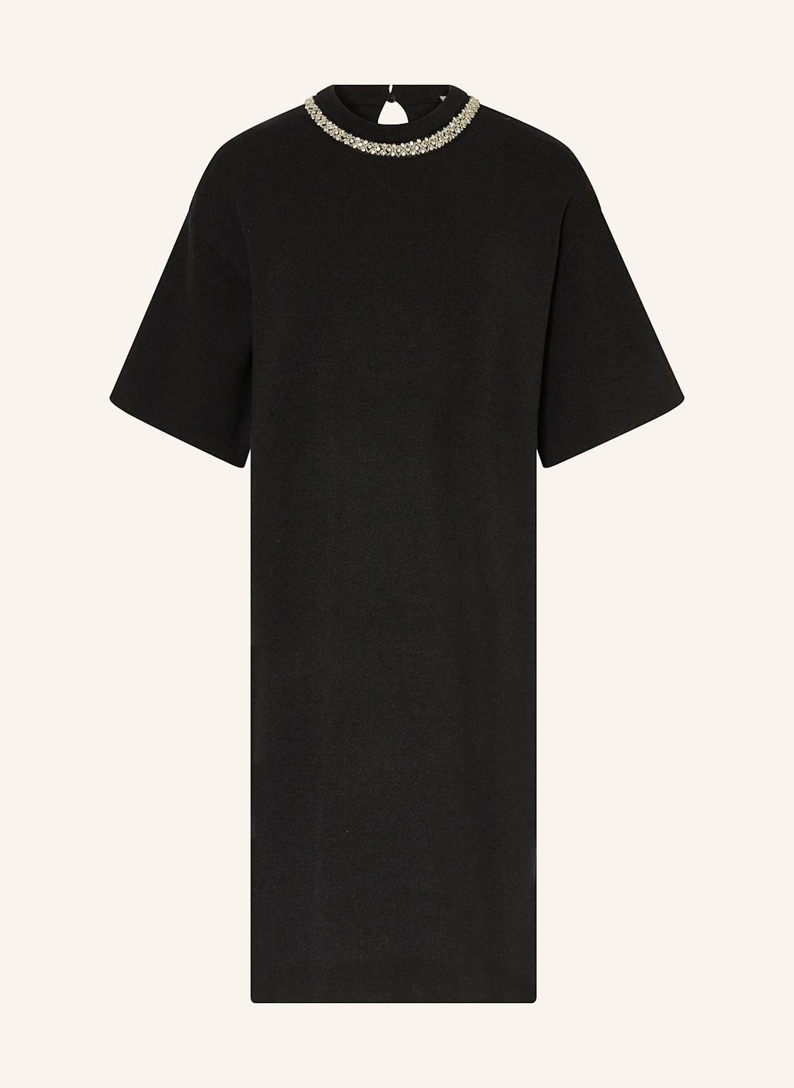 Ichi Strickkleid Ihdorise Mit Schmucksteinen schwarz von Ichi