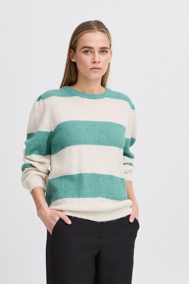 Ichi Strickpullover IHDUSTY LS STRIPE Modischer Strickpullover von Ichi