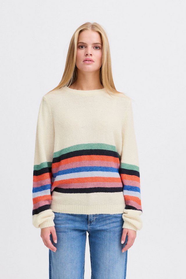 Ichi Strickpullover IHDUSTY LS STRIPE Modischer Strickpullover von Ichi