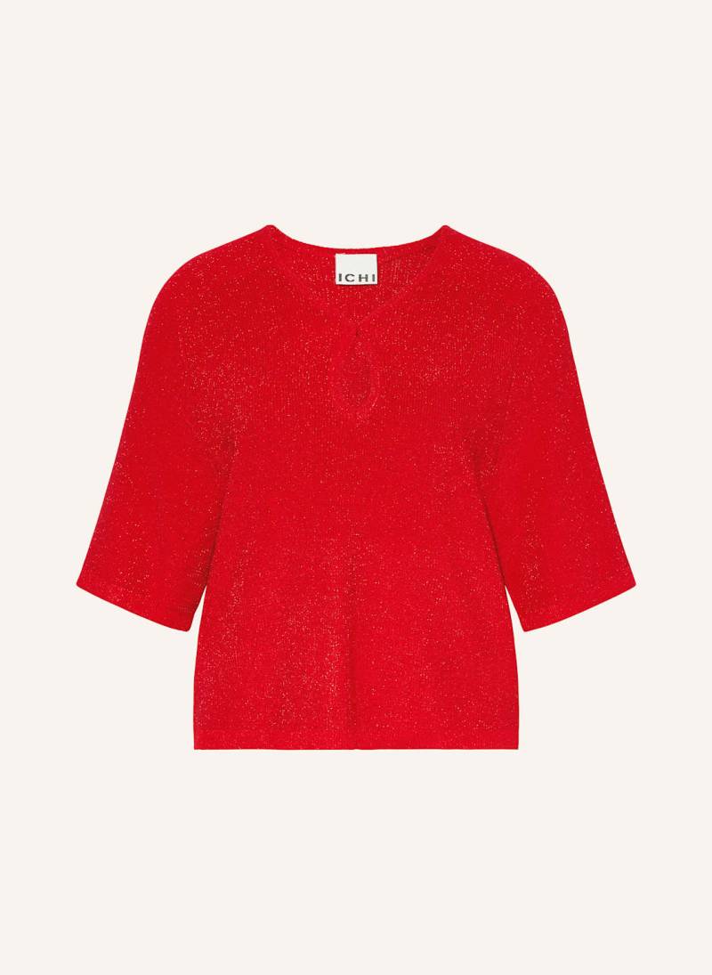 Ichi Strickshirt Ihcody Mit Glitzergarn rot von Ichi