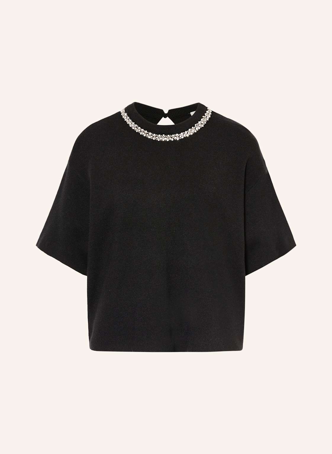 Ichi Strickshirt Ihdorise Mit Schmucksteinen schwarz von Ichi