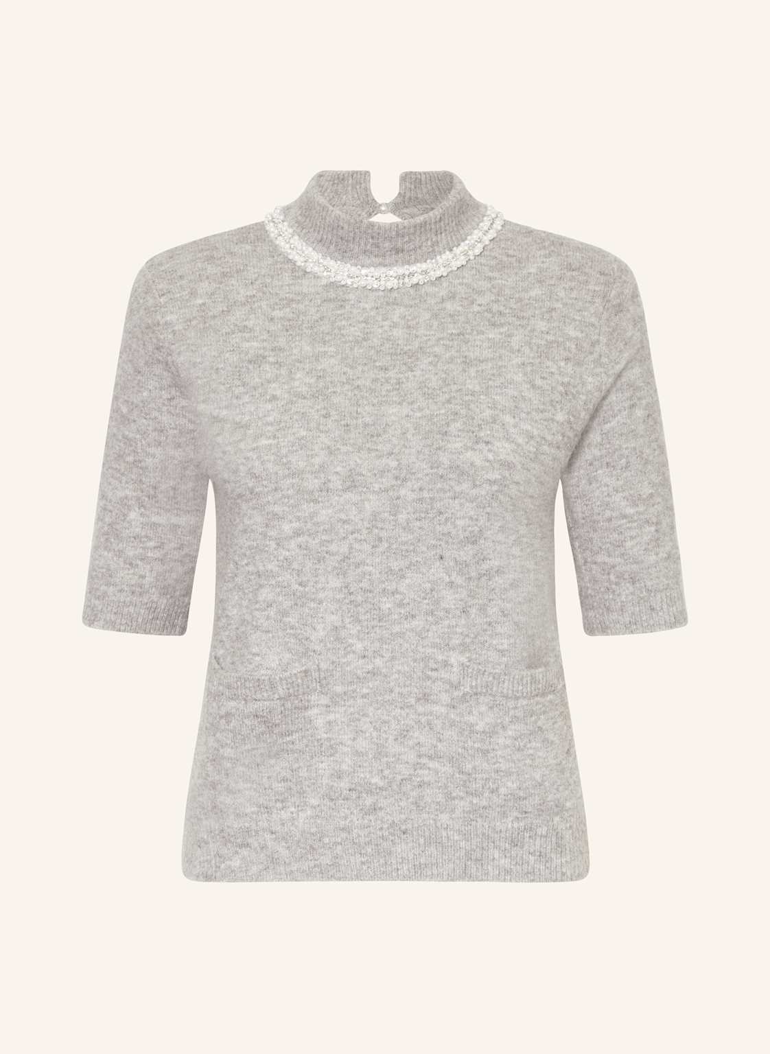 Ichi Strickshirt Ihmacon Mit Schmucksteinen grau von Ichi