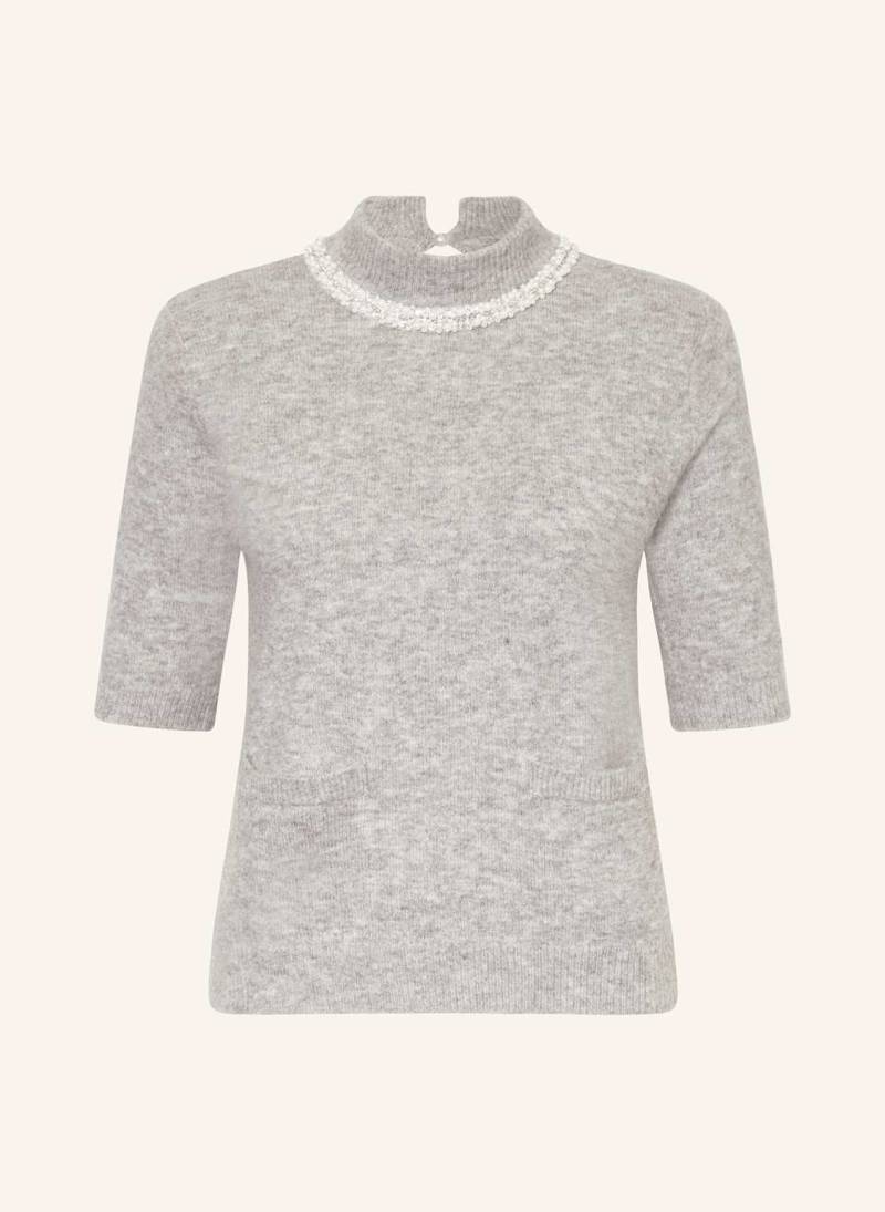 Ichi Strickshirt Ihmacon Mit Schmucksteinen grau von Ichi