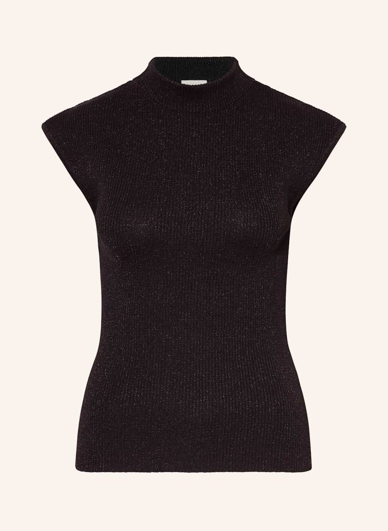 Ichi Stricktop Ihcody Mit Glitzergarn schwarz von Ichi