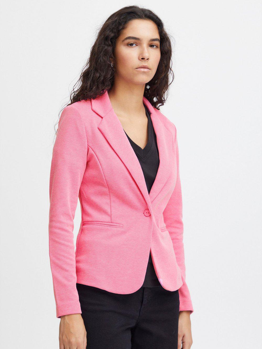 Ichi Sweatblazer Damen Baumwolle, pink von Ichi