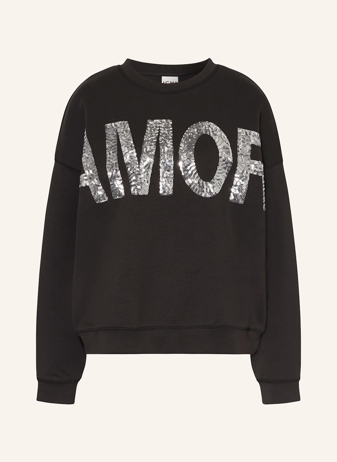 Ichi Sweatshirt Ihkelicia Mit Pailletten schwarz von Ichi