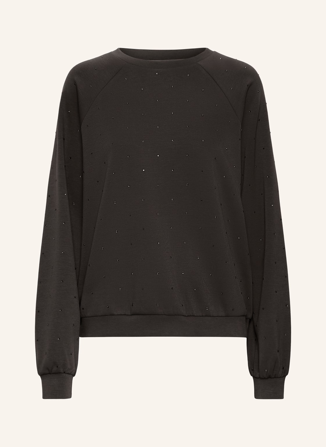 Ichi Sweatshirt Mit Schmucksteinen schwarz von Ichi