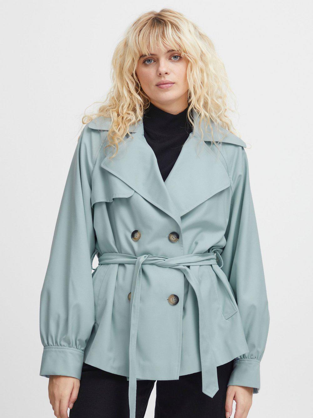 Ichi Trenchcoat Damen, aqua von Ichi