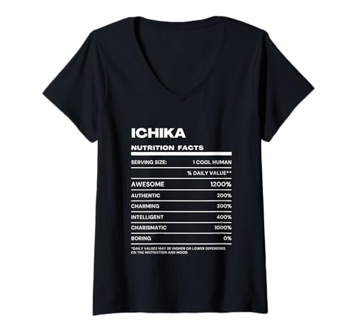 Damen Ichika Durchschnittliche Nährwerte Name Lustig T-Shirt mit V-Ausschnitt Damen Ichika Durchschnittliche Nährwerte Name Lustig T-Shirt mit V-Ausschnitt von Ichika Nutrition Facts Name Funny Birthday