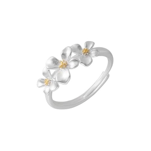 999 Sterling Silber Ring Gardenienring mit Gartenblutendesign 990er Silber von Ichlovdu
