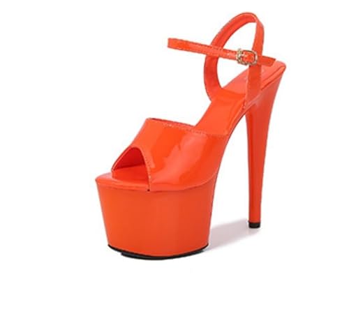 Ichlovdu 17 cm Stiletto Plateau Damen Sexy High Heel Sandalen Offene Zehen Elegante Party & Bühnenschuhe Ichlovdu 17 cm Stiletto Plateau Damen Sexy High Heel Sandalen Offene Zehen Elegante Party & Bühnenschuhe von Ichlovdu