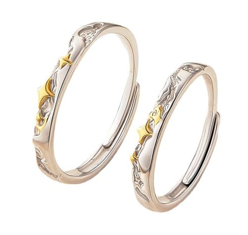 Paarringe aus 925 Sterling Silbe Zweifarbig Silber-Gold (Paar Ringe1) von Ichlovdu