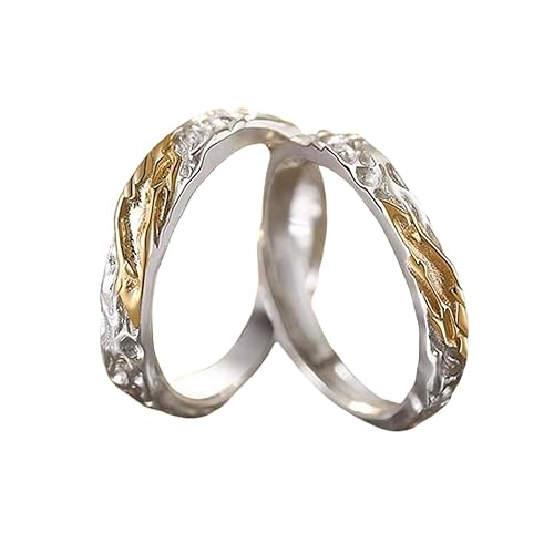 Paarringe aus 925 Sterling Silbe Zweifarbig Silber-Gold (Paar Ringe5) von Ichlovdu