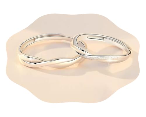 Paarringe aus 925 Sterling Silbe Zweifarbig Silber-Gold (Paar Ringe6) von Ichlovdu