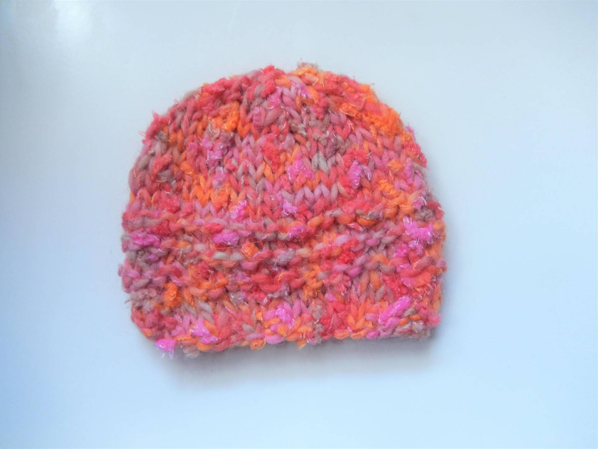 Handgestrickte Babymütze, Gestrickte Orangene Mütze, Unisex Neugeborene von Icklepicklebabywear