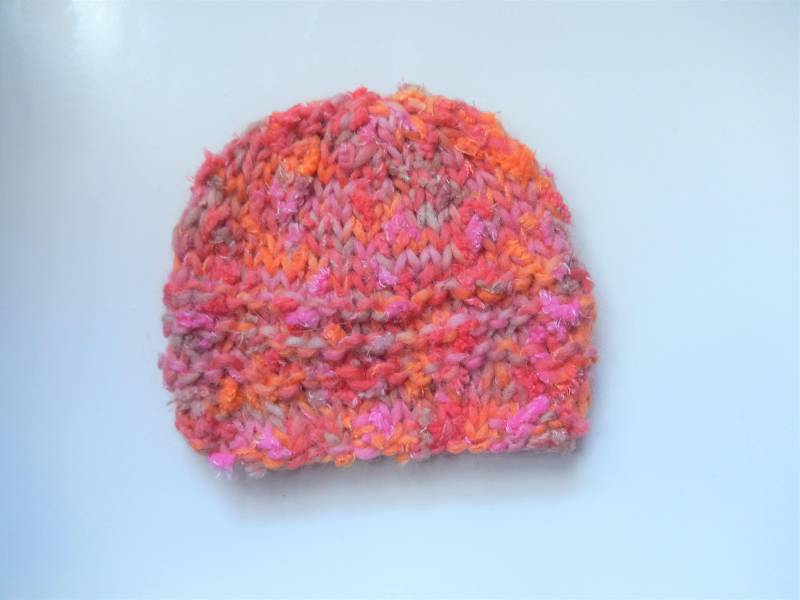 Handgestrickte Babymütze, Gestrickte Orangene Mütze, Unisex Neugeborene von Icklepicklebabywear