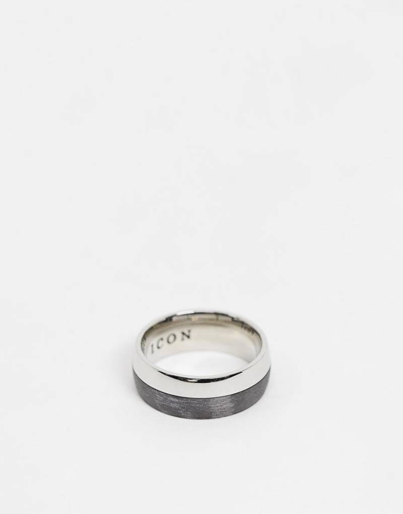 Icon Brand - Ring aus Edelstahl in Silber und Schwarz von Icon Brand