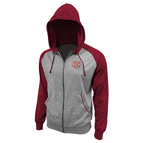 Icon Sports Herren Full-Zip Lightweight Hoodie Leichter Kapuzenpullover mit durchgehendem Reißverschluss, grau, Small von Icon Sports