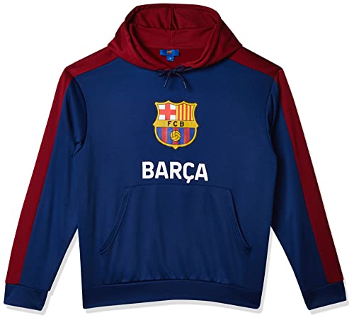 Icon Sports Herren Fcb45ph-n-m FC Barcelona Side Step Pullover Hoodie, Navy, Medium von Icon Sports
